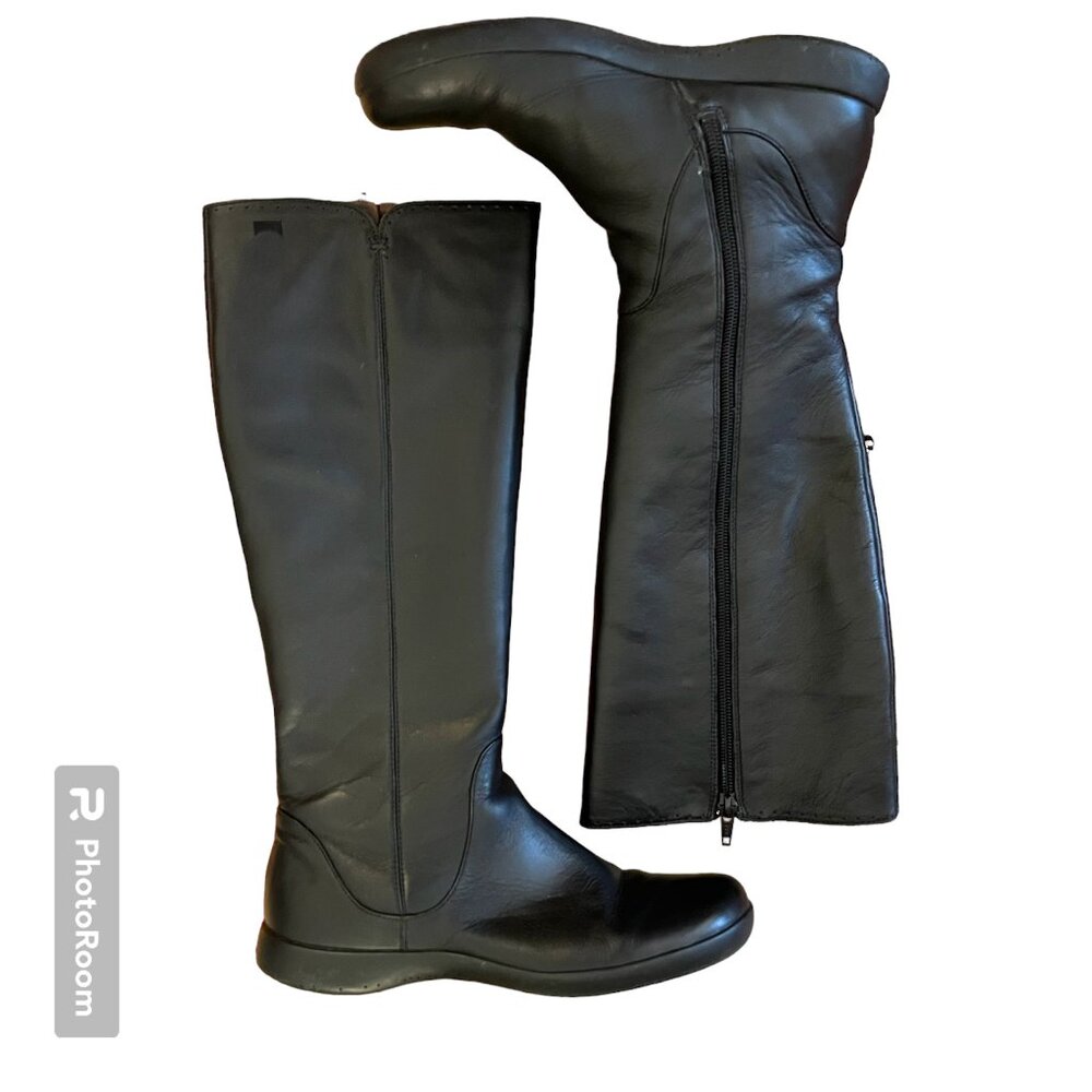 EUC CAMPER Spiral Comet Tall Black Boots US 7M/EU 37